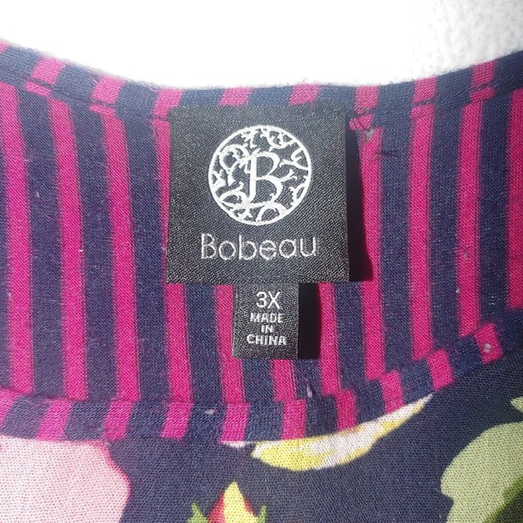 Bobeau Women's Floral Sleeveless Top Size 3X Hi-Lo Blouse Light Weight - Picture 8 of 11